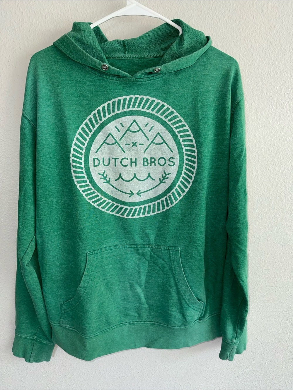 Vintage Dutch Bros green Hooded Sweatshirt